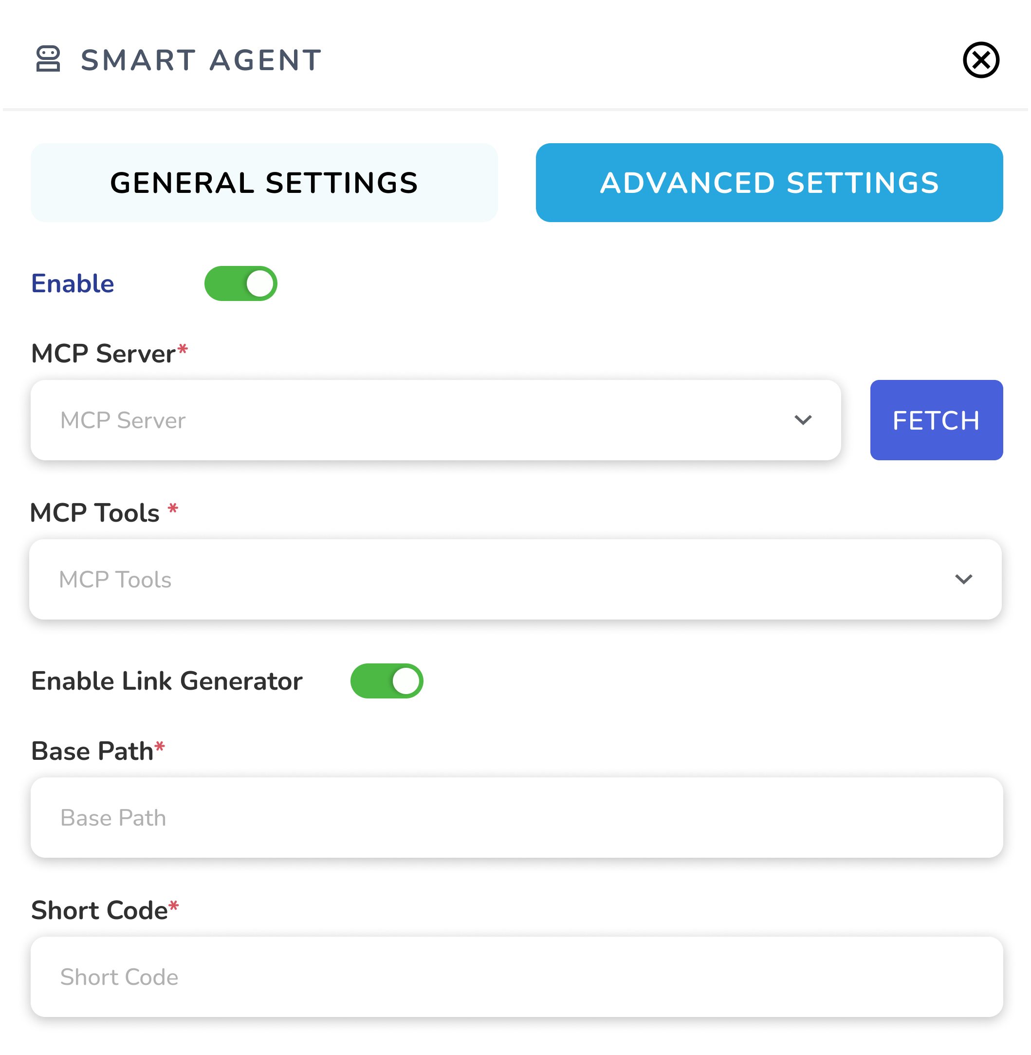 Flow - Smart Agent Advanced Settings